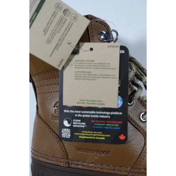 Kamik Hemlock Waterproof Winter Boots Men's 9 Ankle Height Brown MADE IN USA - Picture 5 of 15